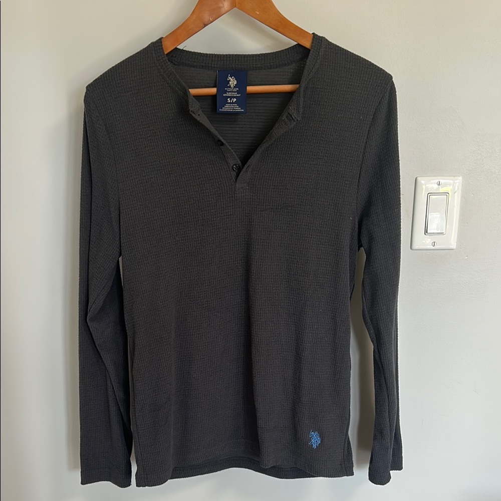 Ralph Lauren Black Long Sleeve Tee Classic Style